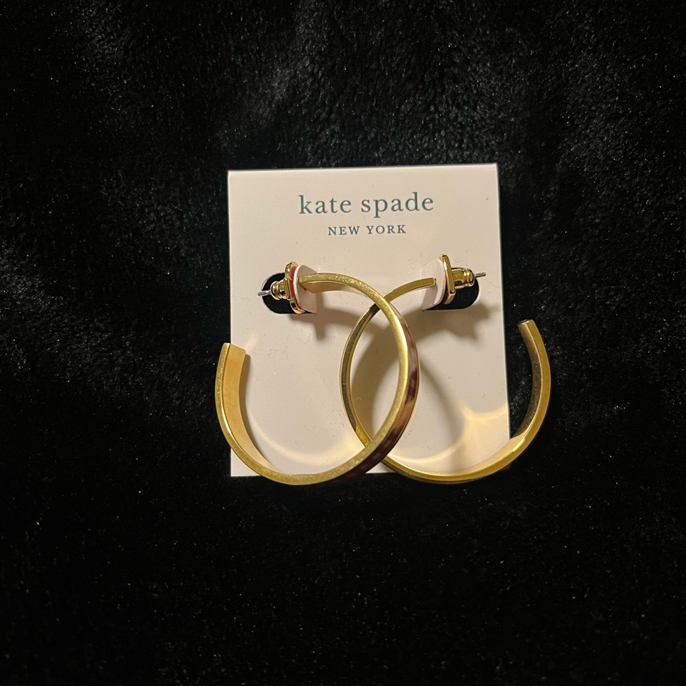 Kate Spade Gold Hoop Earrings - Picture 2 of 3